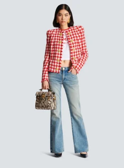 Houndstooth Tweed Jacket-Balmain Discount