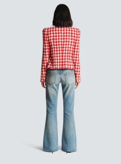 Houndstooth Tweed Jacket-Balmain Discount