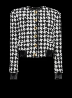 Houndstooth Tweed Jacket-Balmain Outlet