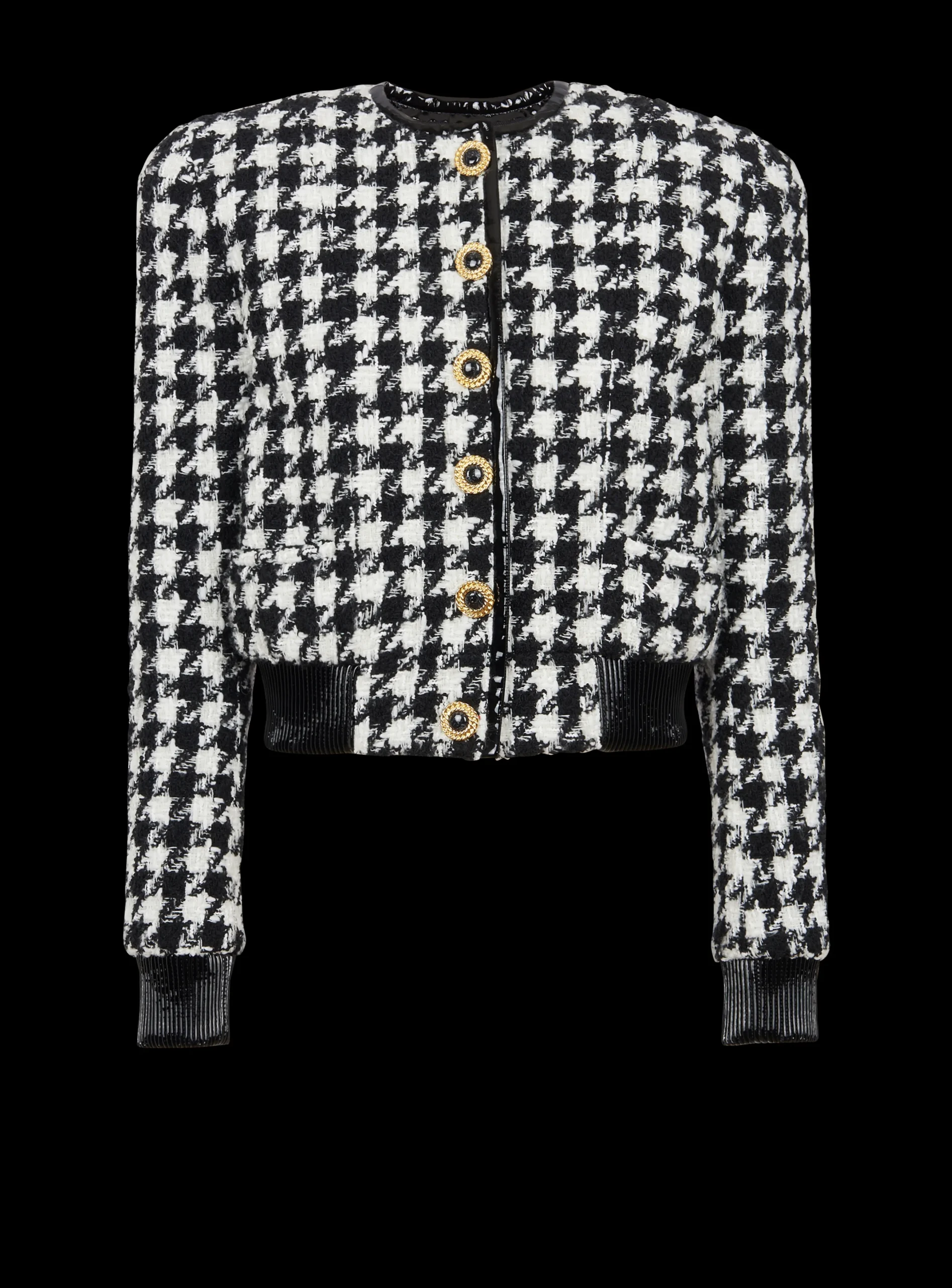 Houndstooth Tweed Jacket-Balmain Outlet