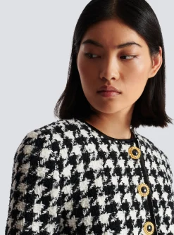 Houndstooth Tweed Jacket-Balmain Outlet