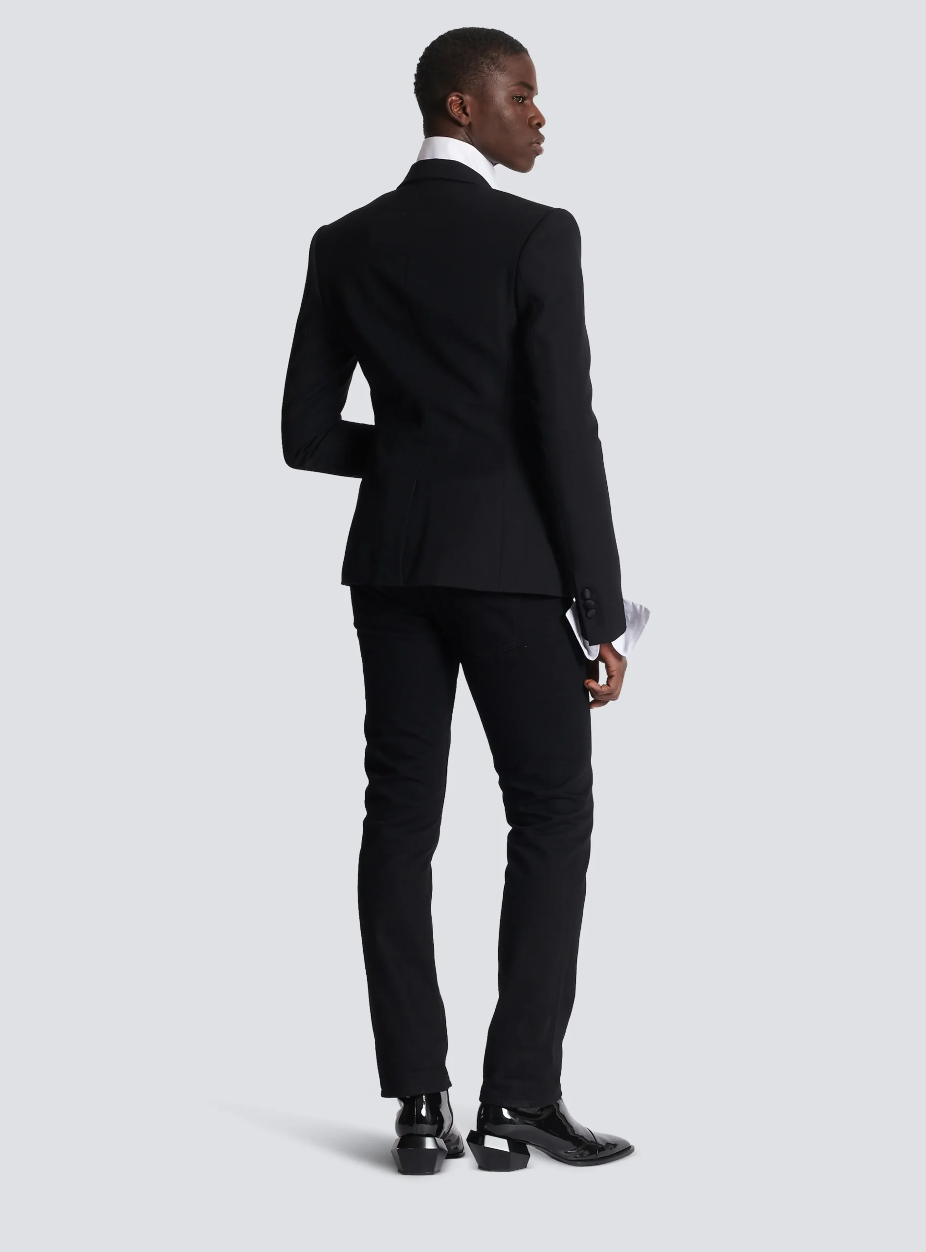 Jacket With Crystal-embellished Collar-Balmain Shop