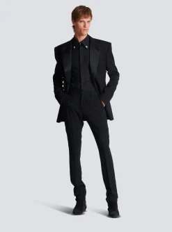 Jacquard Crepe Trousers With Stars-Balmain Online