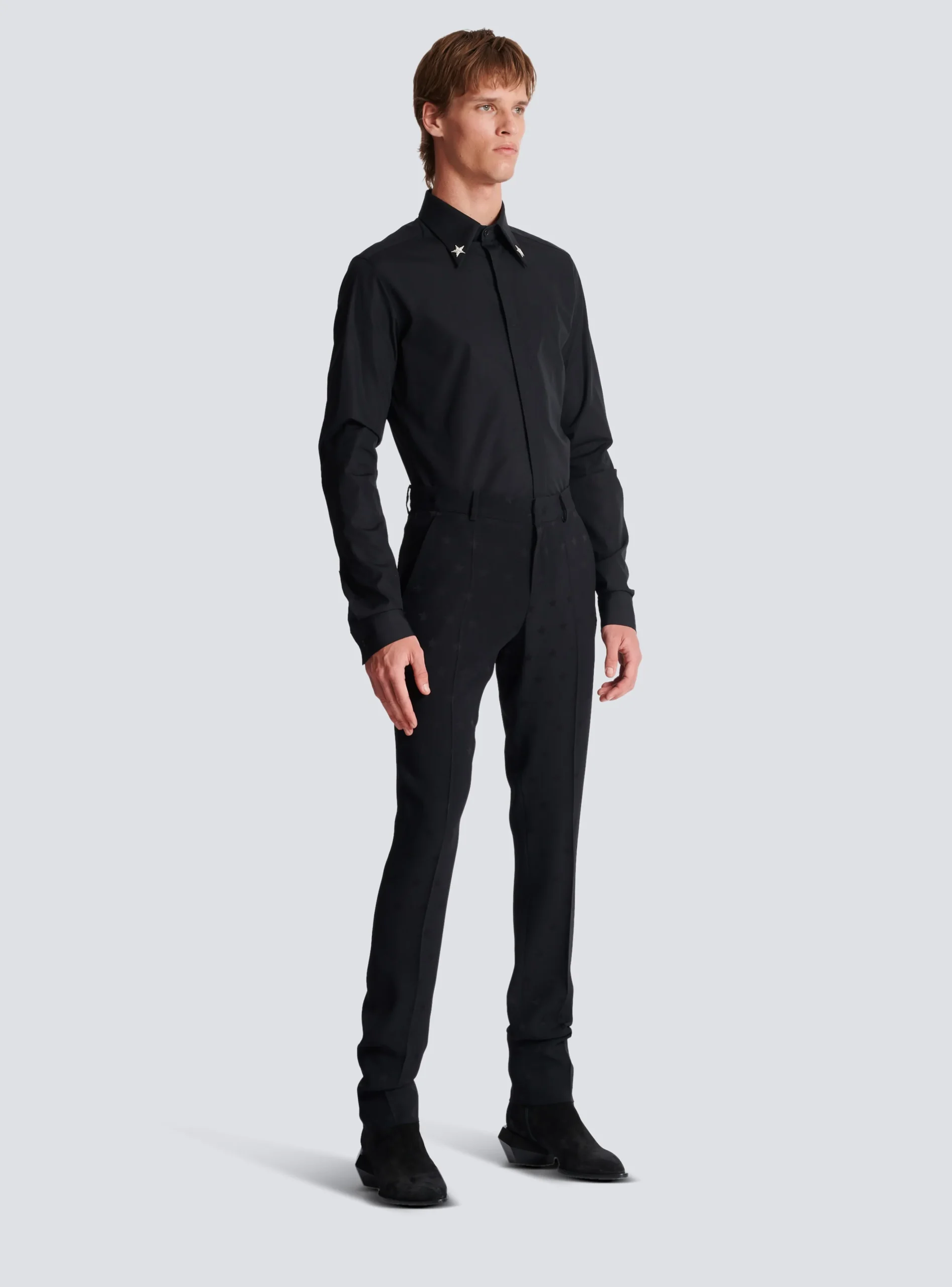 Jacquard Crepe Trousers With Stars-Balmain Online