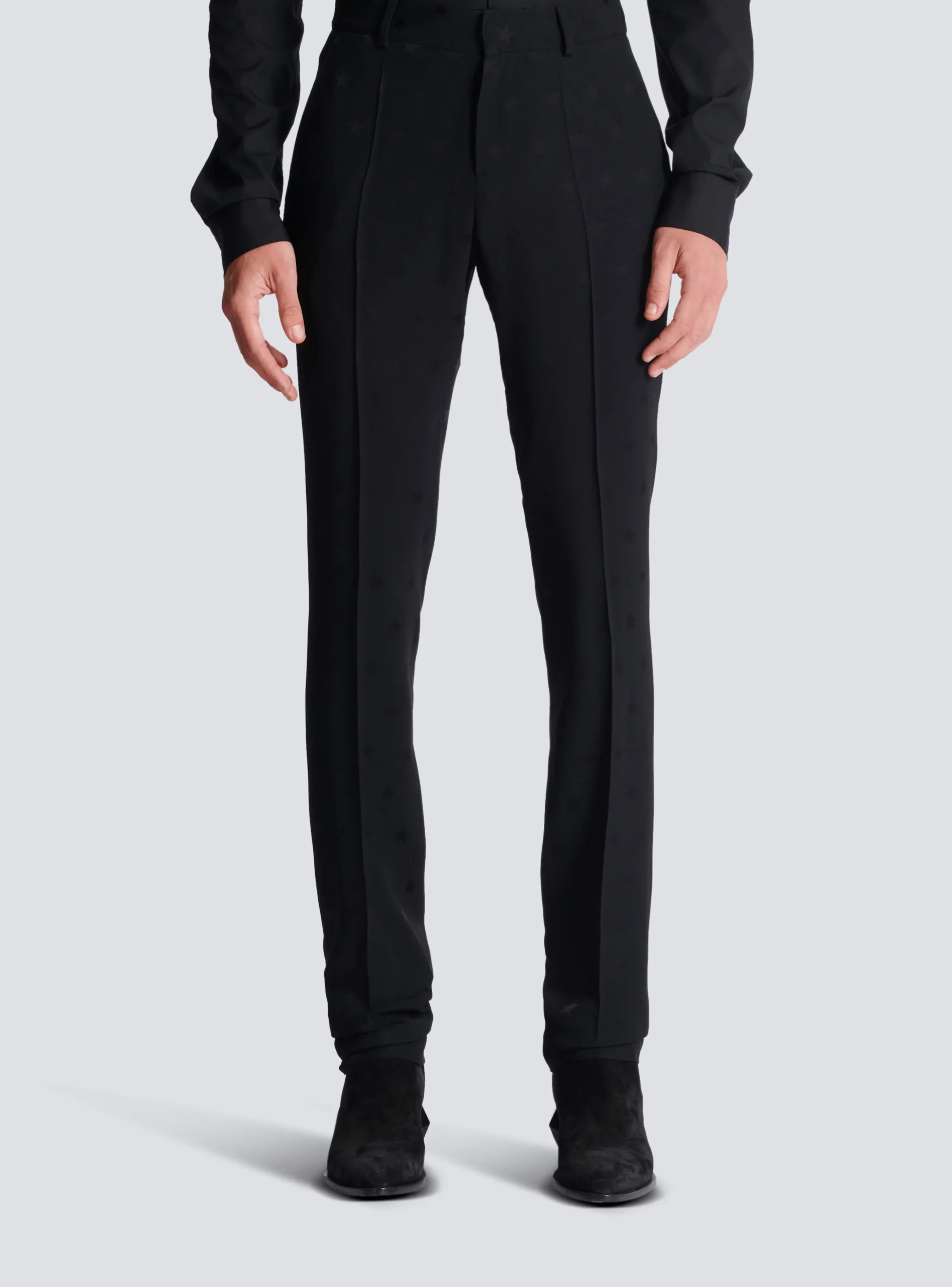 Jacquard Crepe Trousers With Stars-Balmain Online