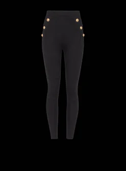 Jersey Leggings With 6 Buttons-Balmain New