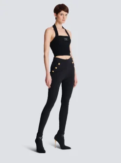 Jersey Leggings With 6 Buttons-Balmain New