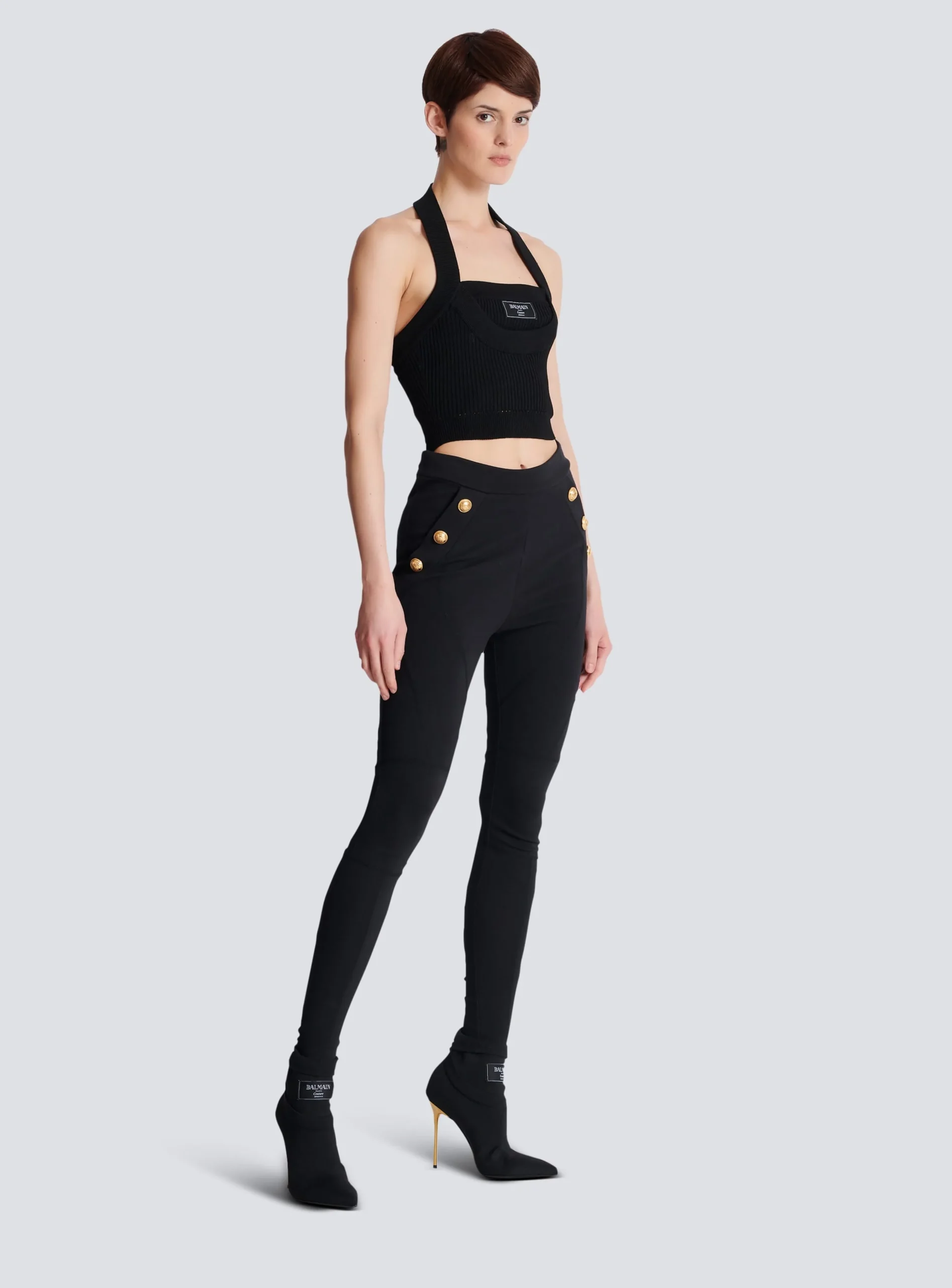 Jersey Leggings With 6 Buttons-Balmain New