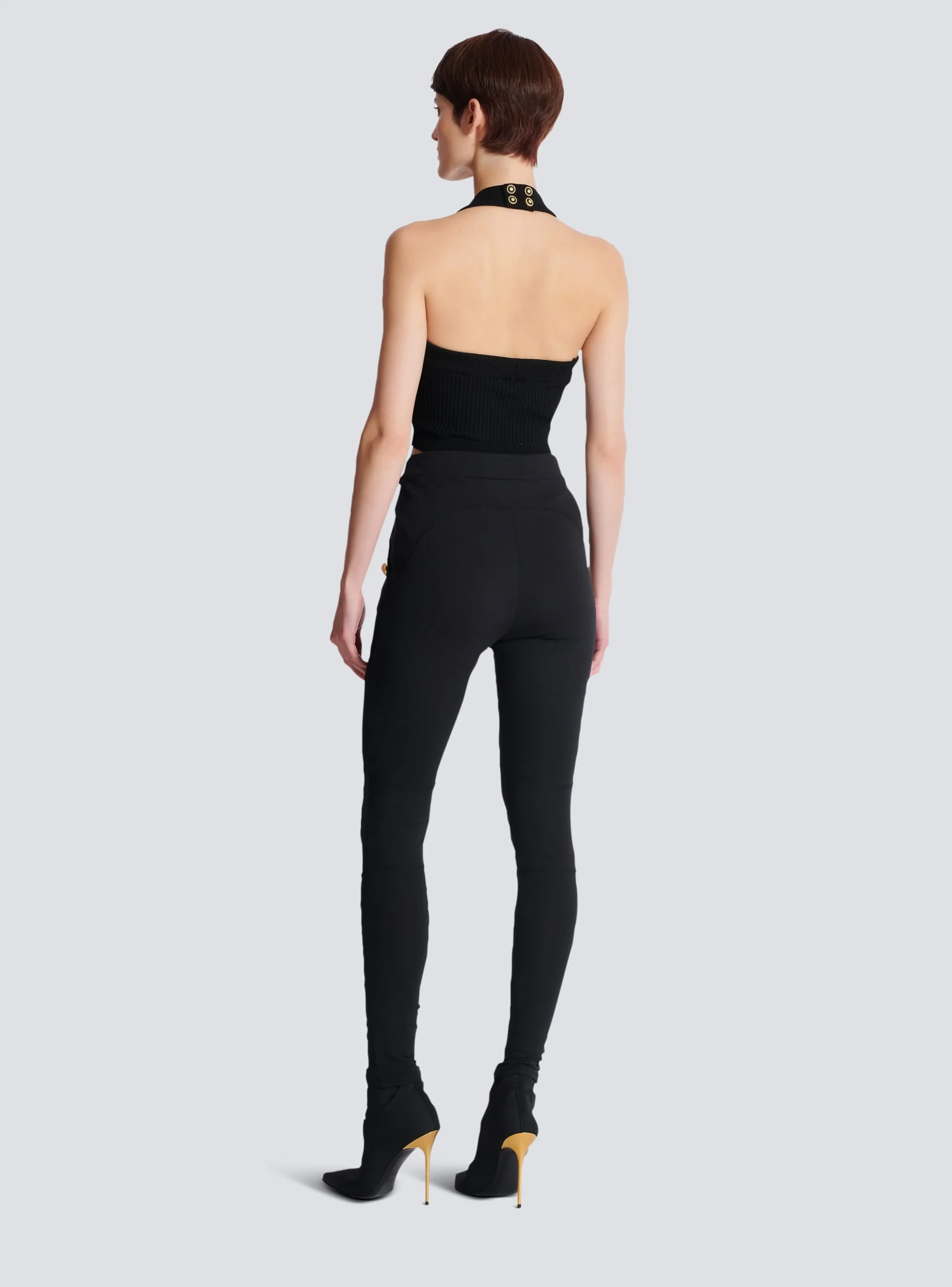 Jersey Leggings With 6 Buttons-Balmain New