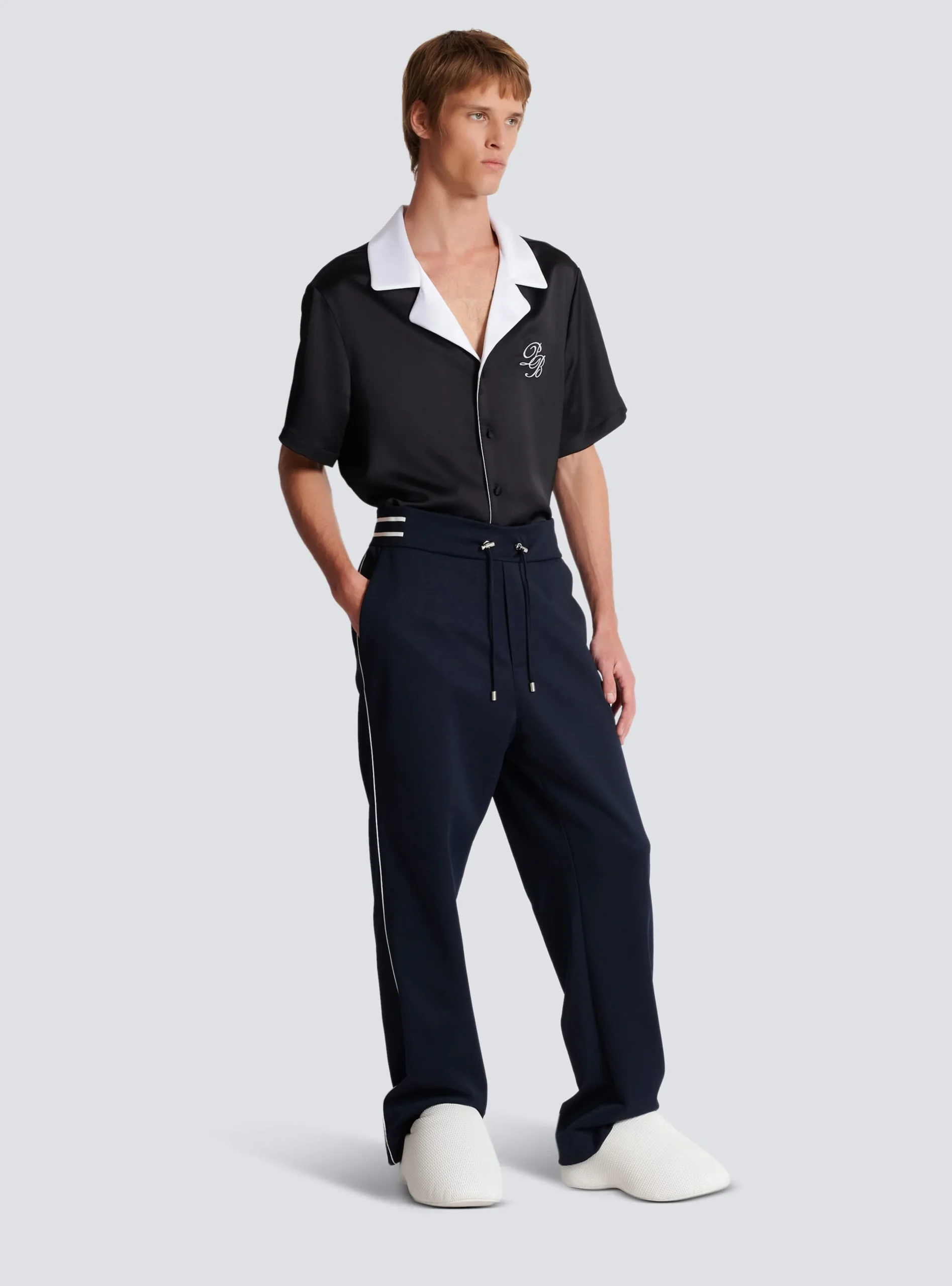 Joggers With PB Signature Badge-Balmain Cheap