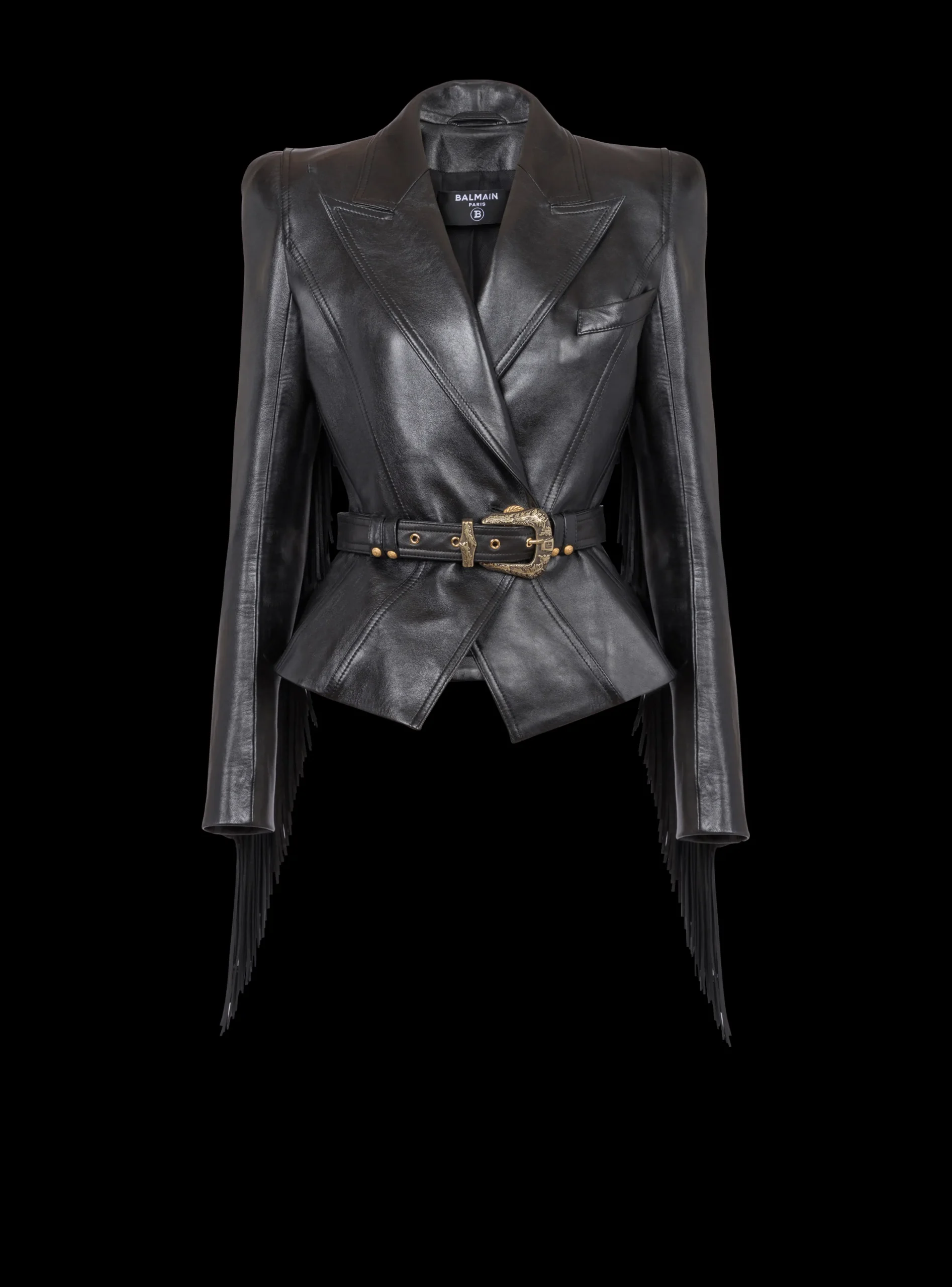 Jolie Madame Fringed Leather Jacket-Balmain Best Sale