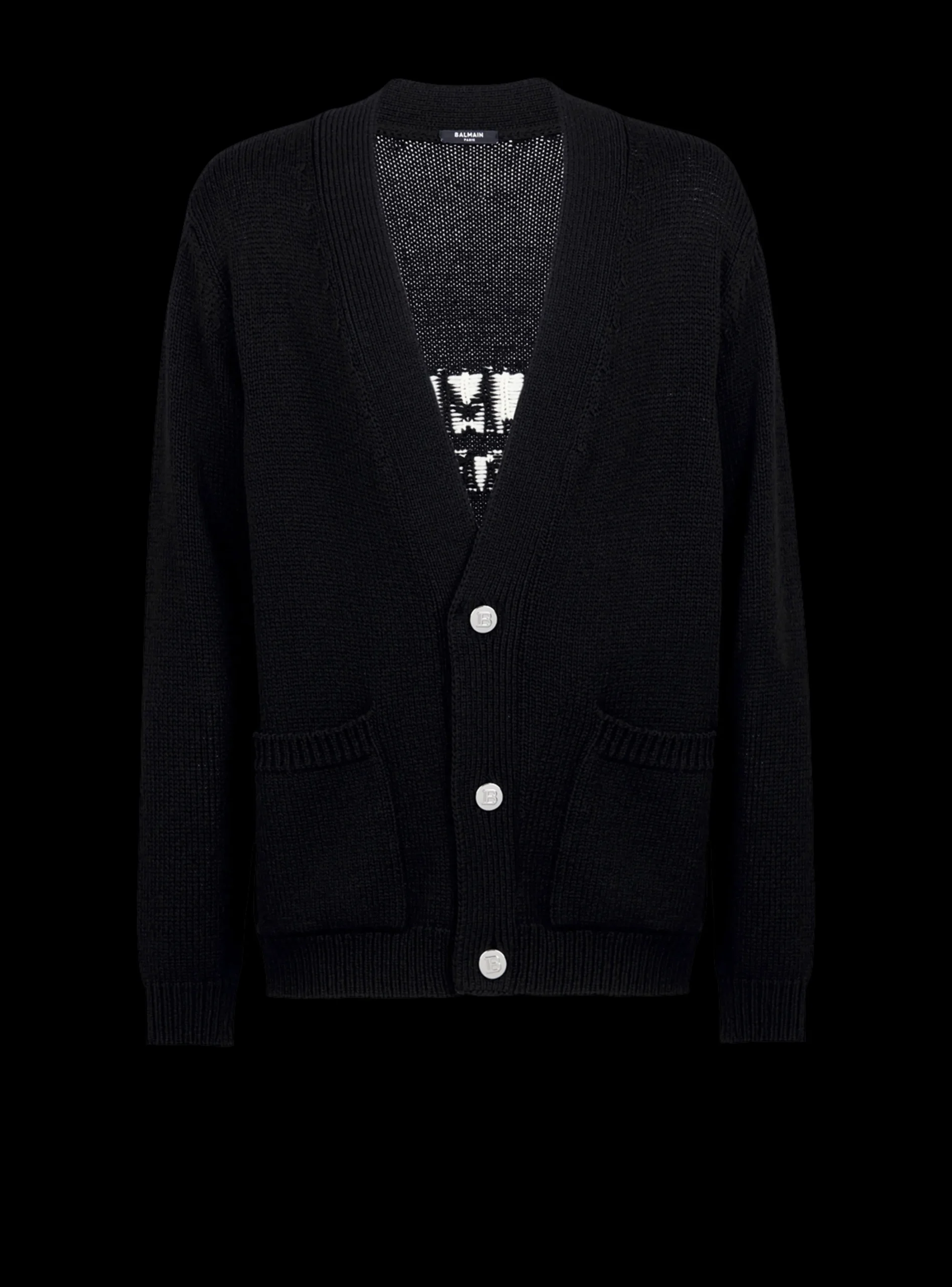 Knit Cardigan With Logo-Balmain Discount