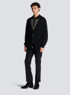 Knit Cardigan With Logo-Balmain Discount