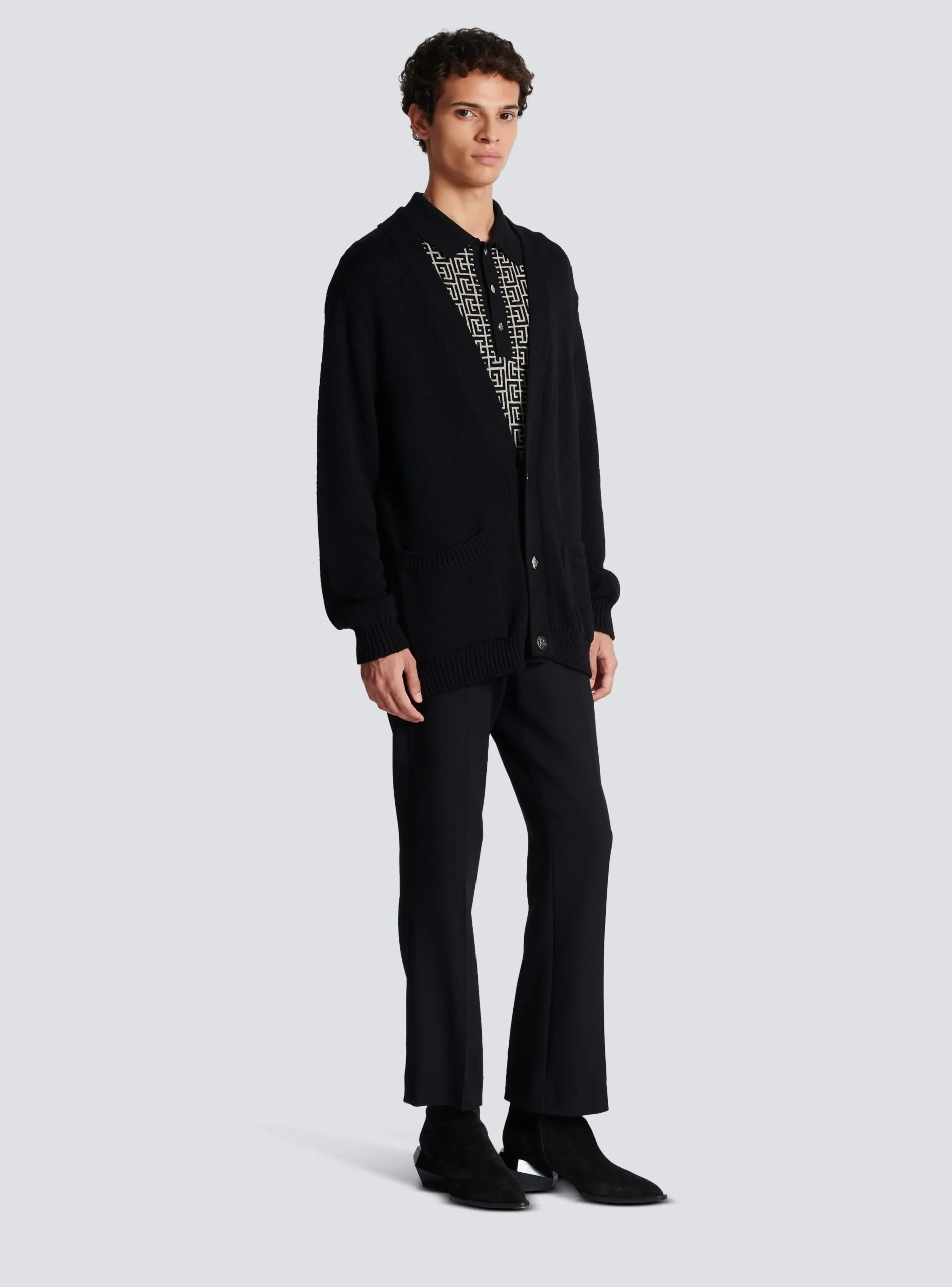 Knit Cardigan With Logo-Balmain Discount