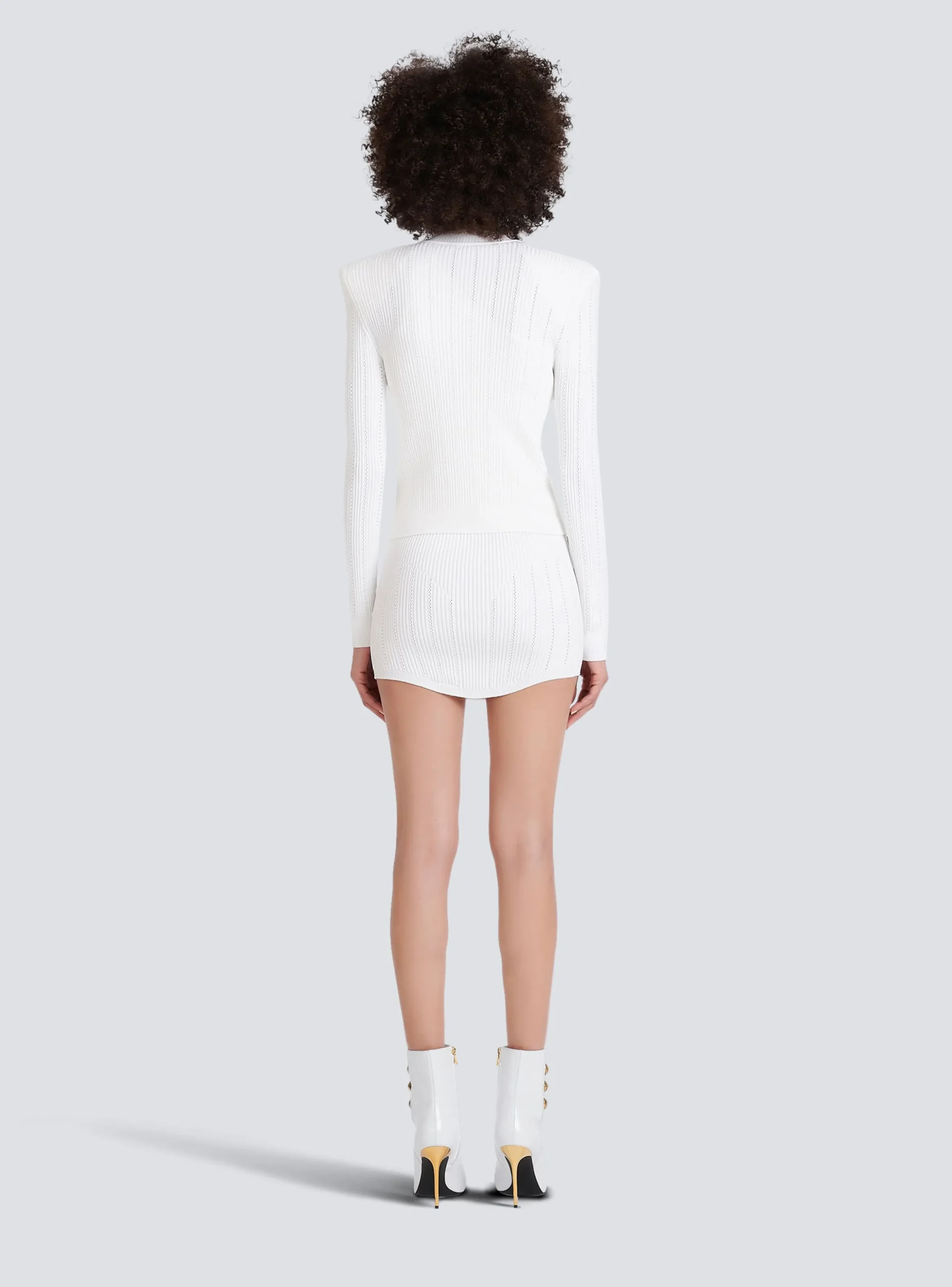 Knit Cardigan With Gold Buttons-Balmain Clearance