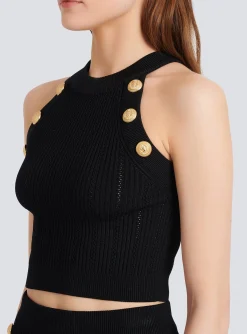 Knit Crop Top-Balmain Clearance