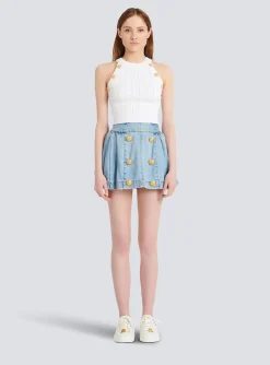 Knit Crop Top-Balmain Shop