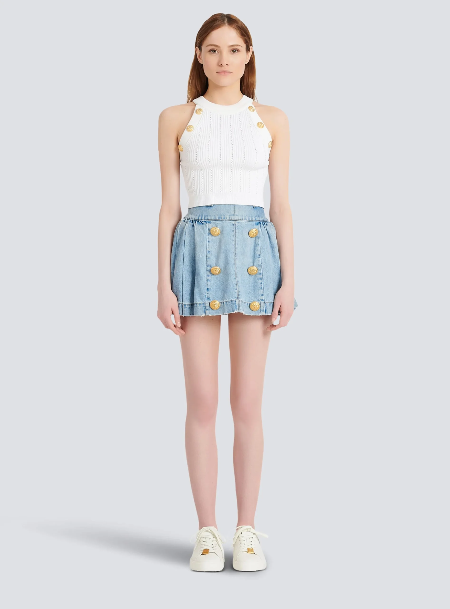 Knit Crop Top-Balmain Shop