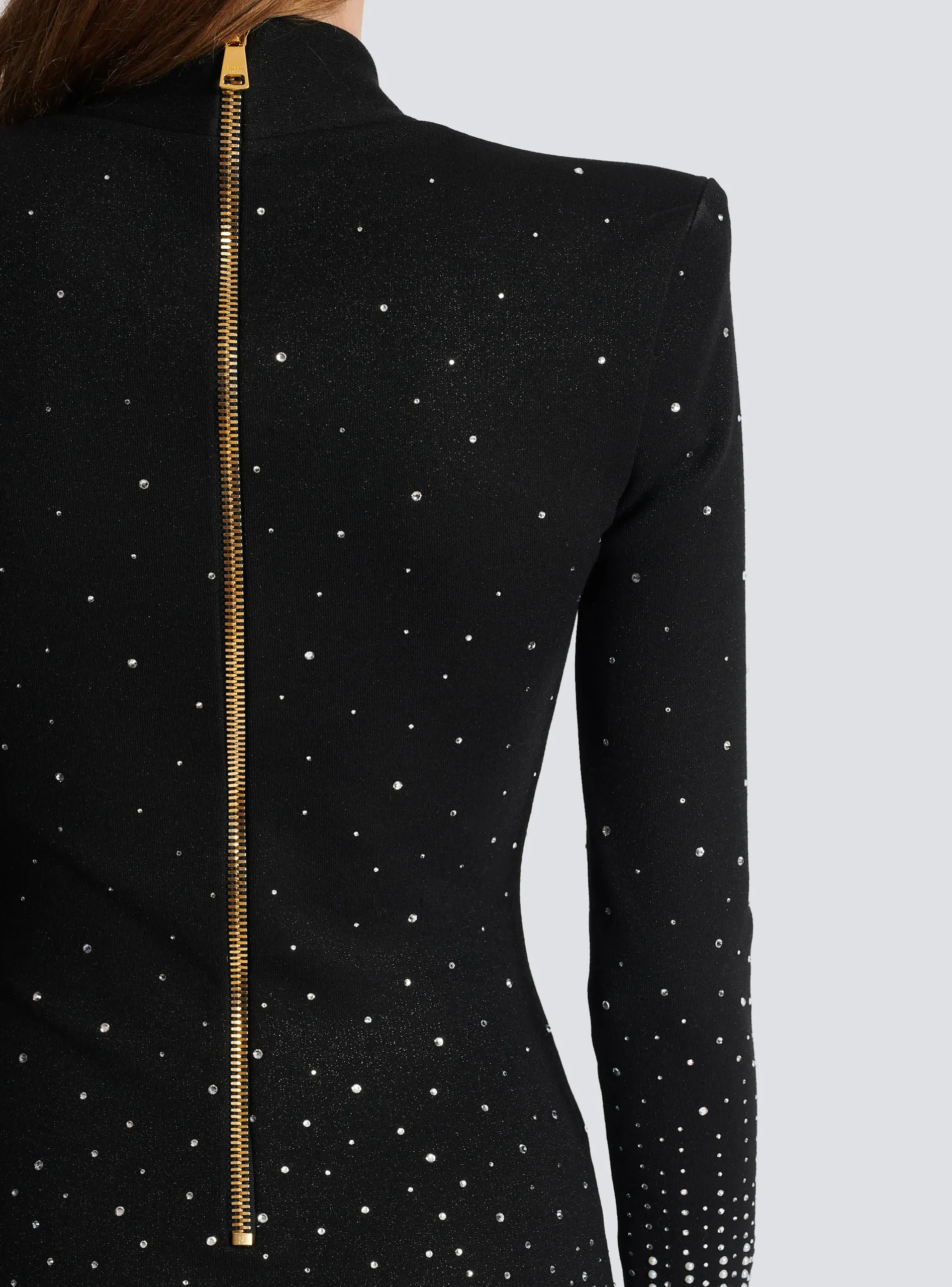 Knit Dress With Pearl And Crystal Embroidery-Balmain Best