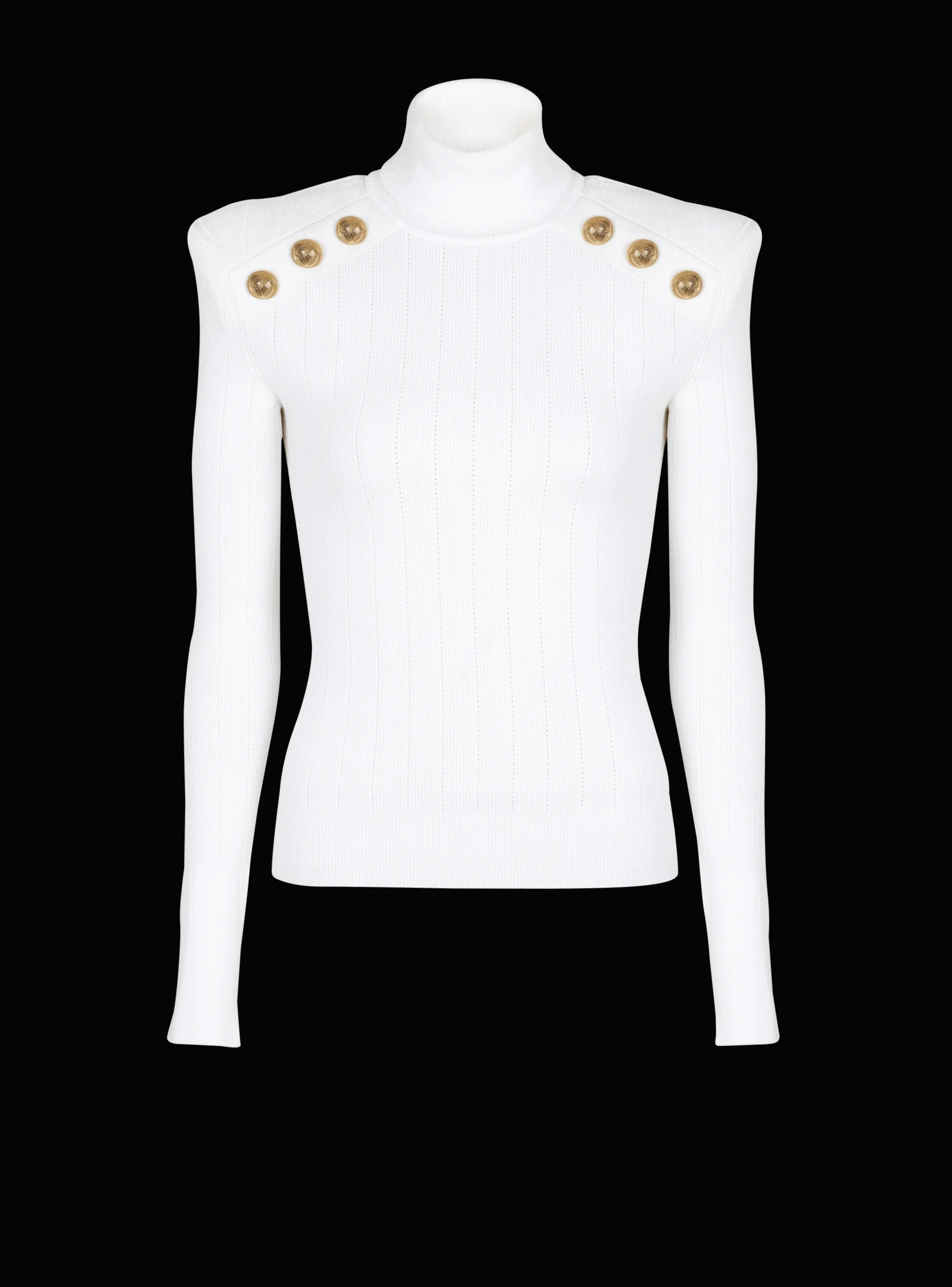 Knit Jumper With Gold Buttons-Balmain Outlet