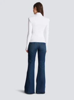 Knit Jumper With Gold Buttons-Balmain Outlet