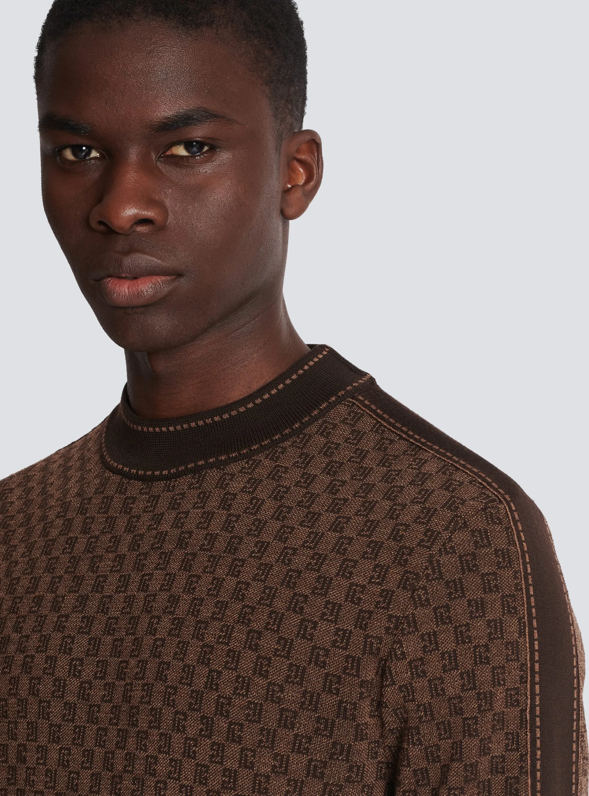 Knit Jumper With Mini Monogram-Balmain Fashion