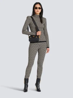 Knit Leggings With Monogram-Balmain Hot