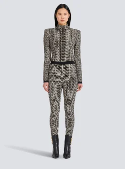 Knit Leggings With Monogram-Balmain Hot