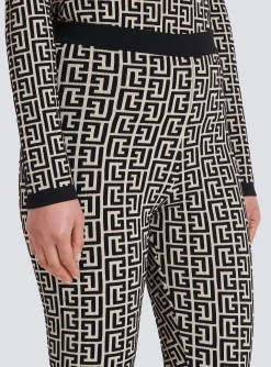 Knit Leggings With Monogram-Balmain Hot