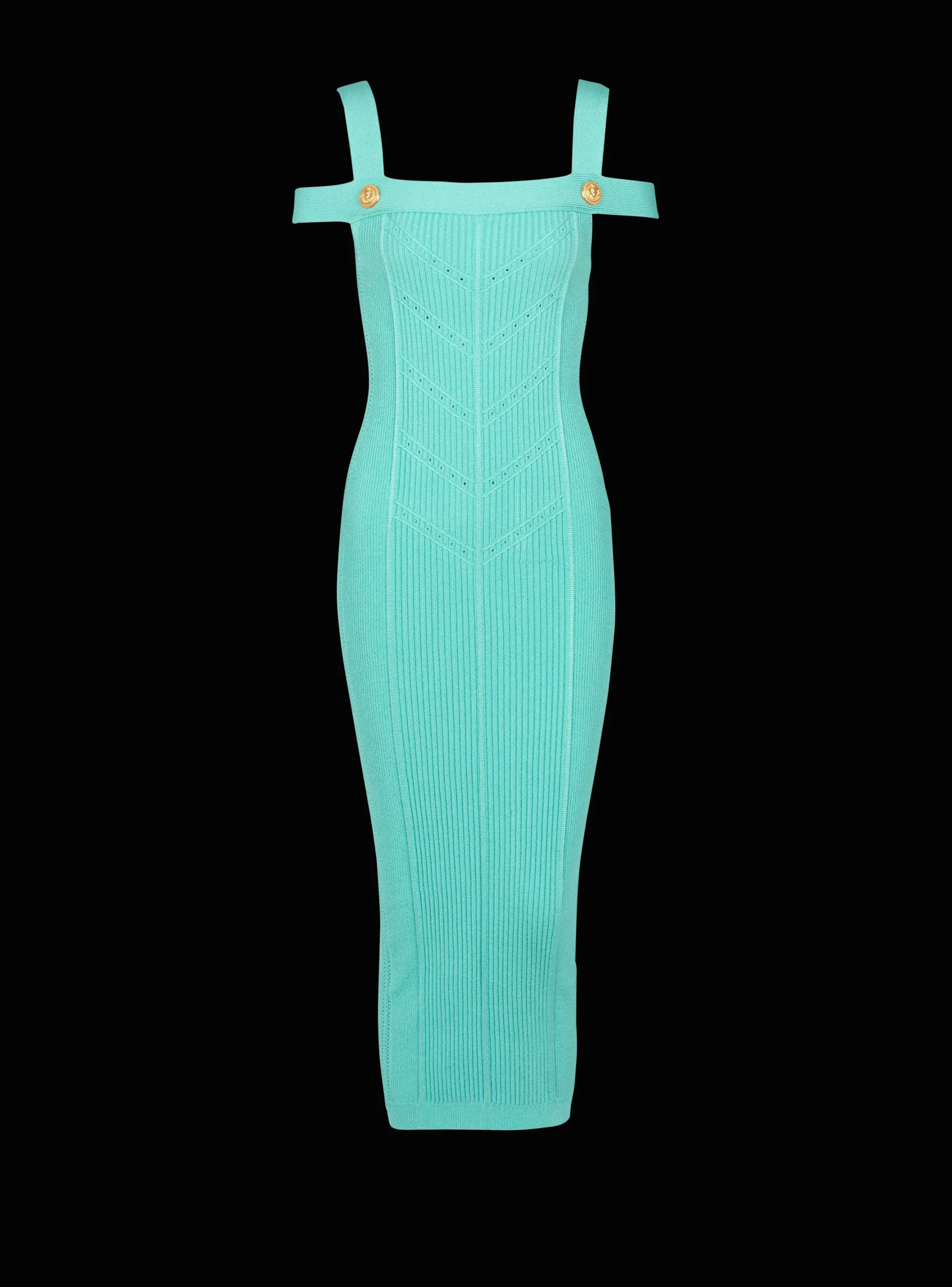 Knit Midi Dress With Double Straps-Balmain Best Sale
