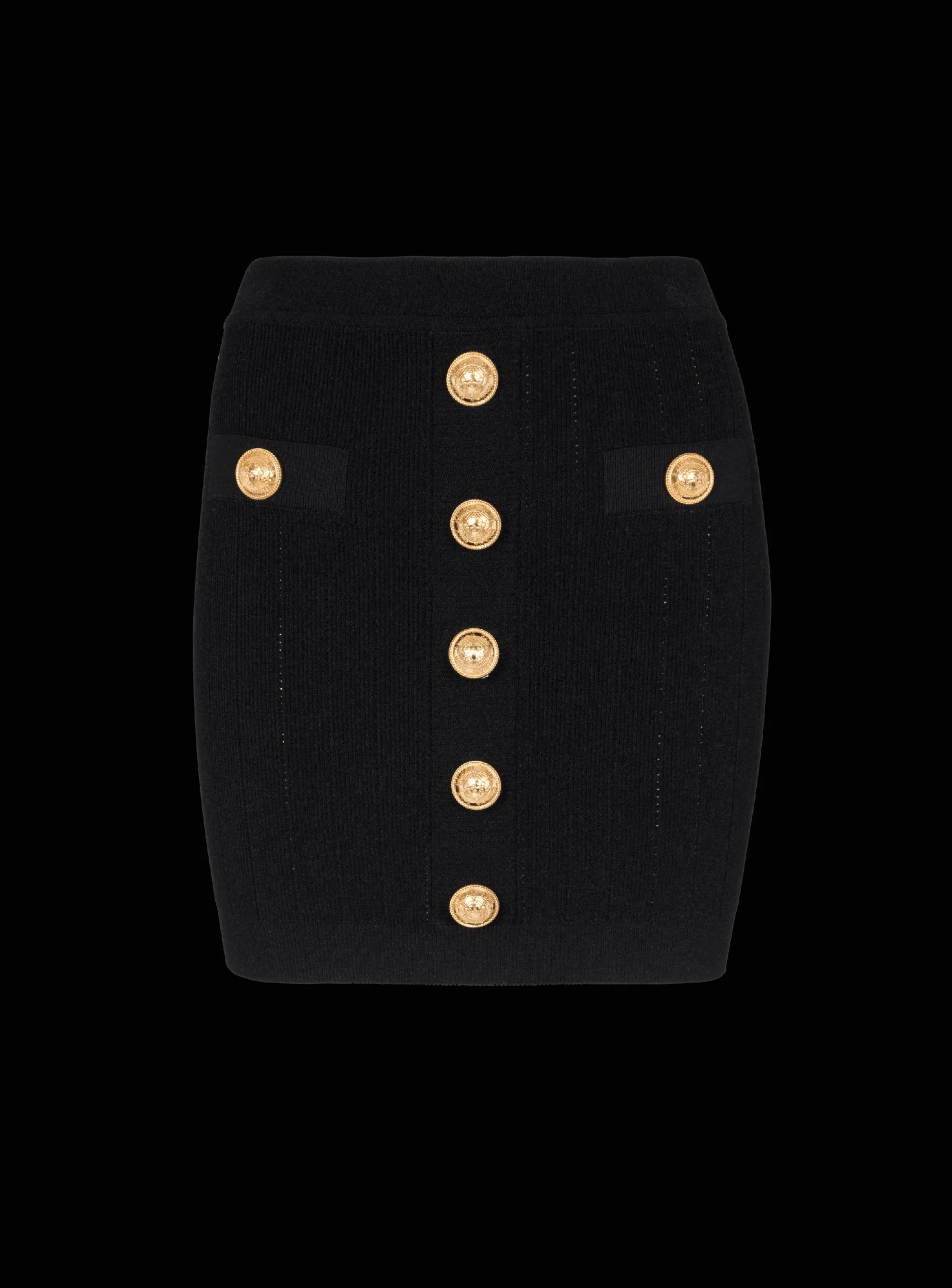 Knit Skirt With Buttons-Balmain Fashion