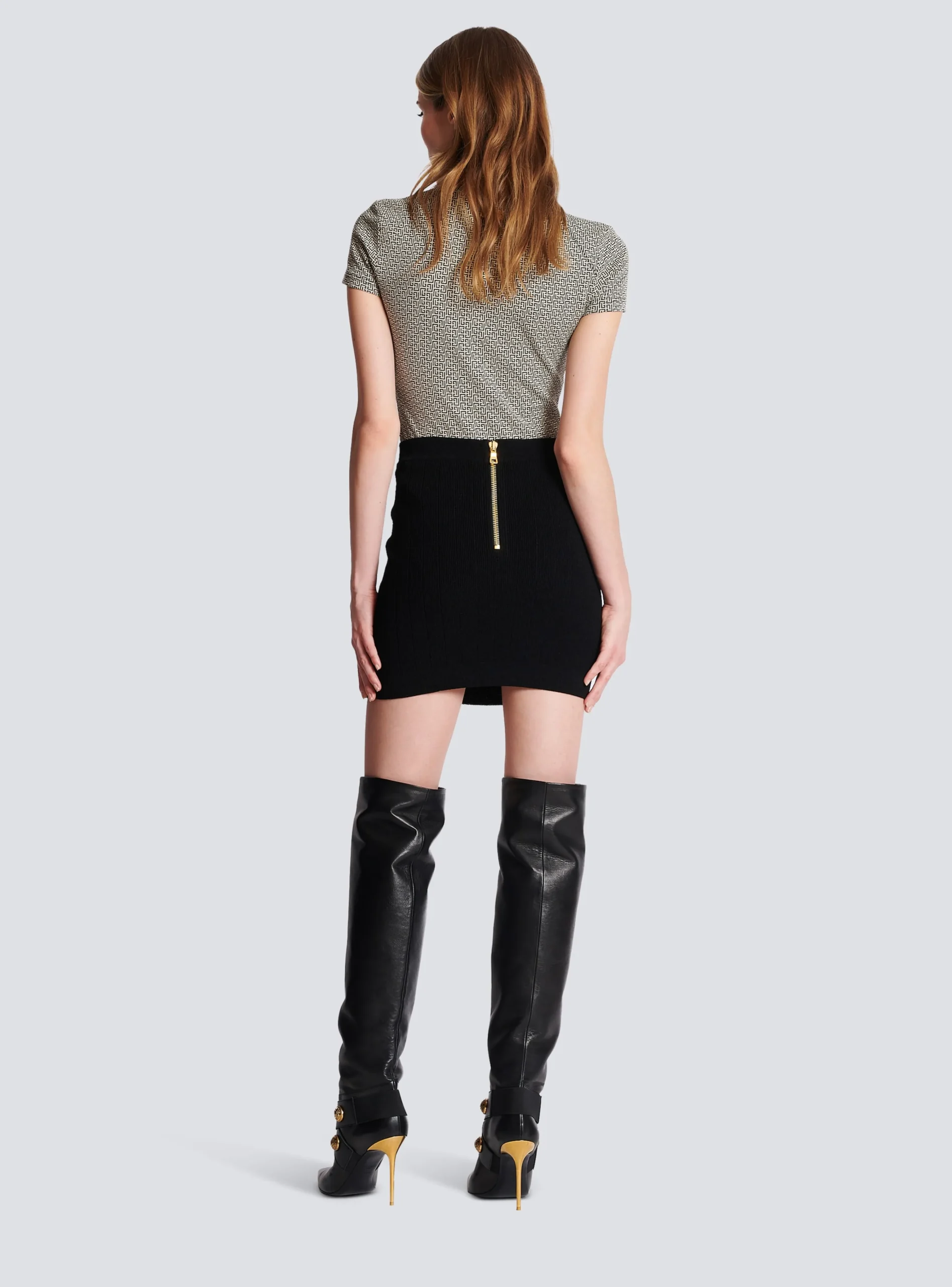 Knit Skirt With Buttons-Balmain Fashion
