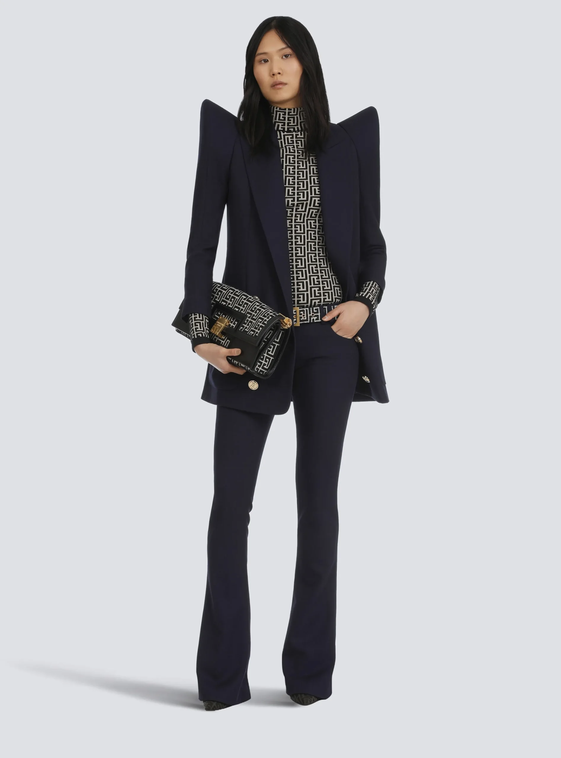 Knit Sweater With Monogram-Balmain Clearance