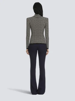 Knit Sweater With Monogram-Balmain Clearance