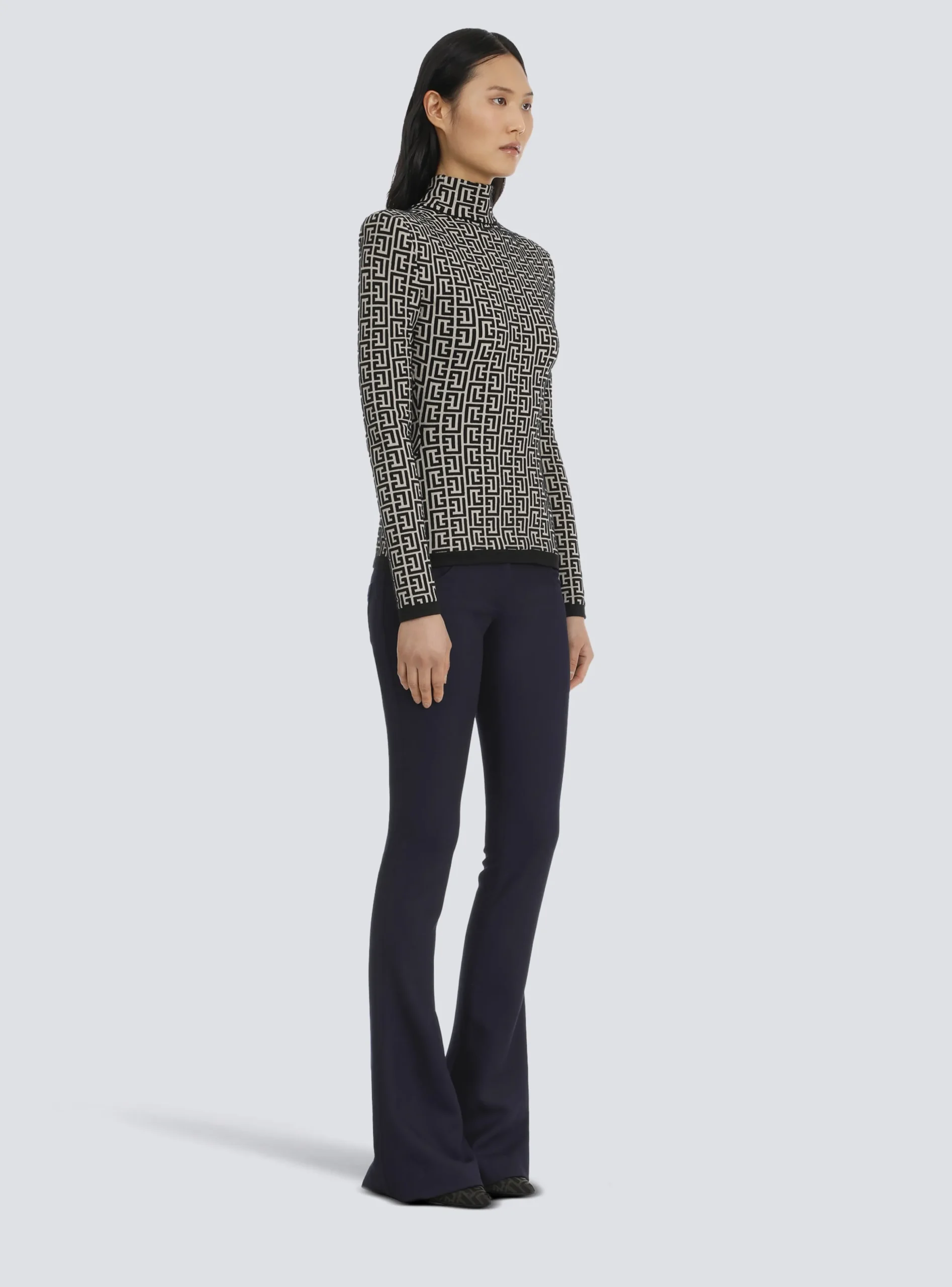 Knit Sweater With Monogram-Balmain Clearance