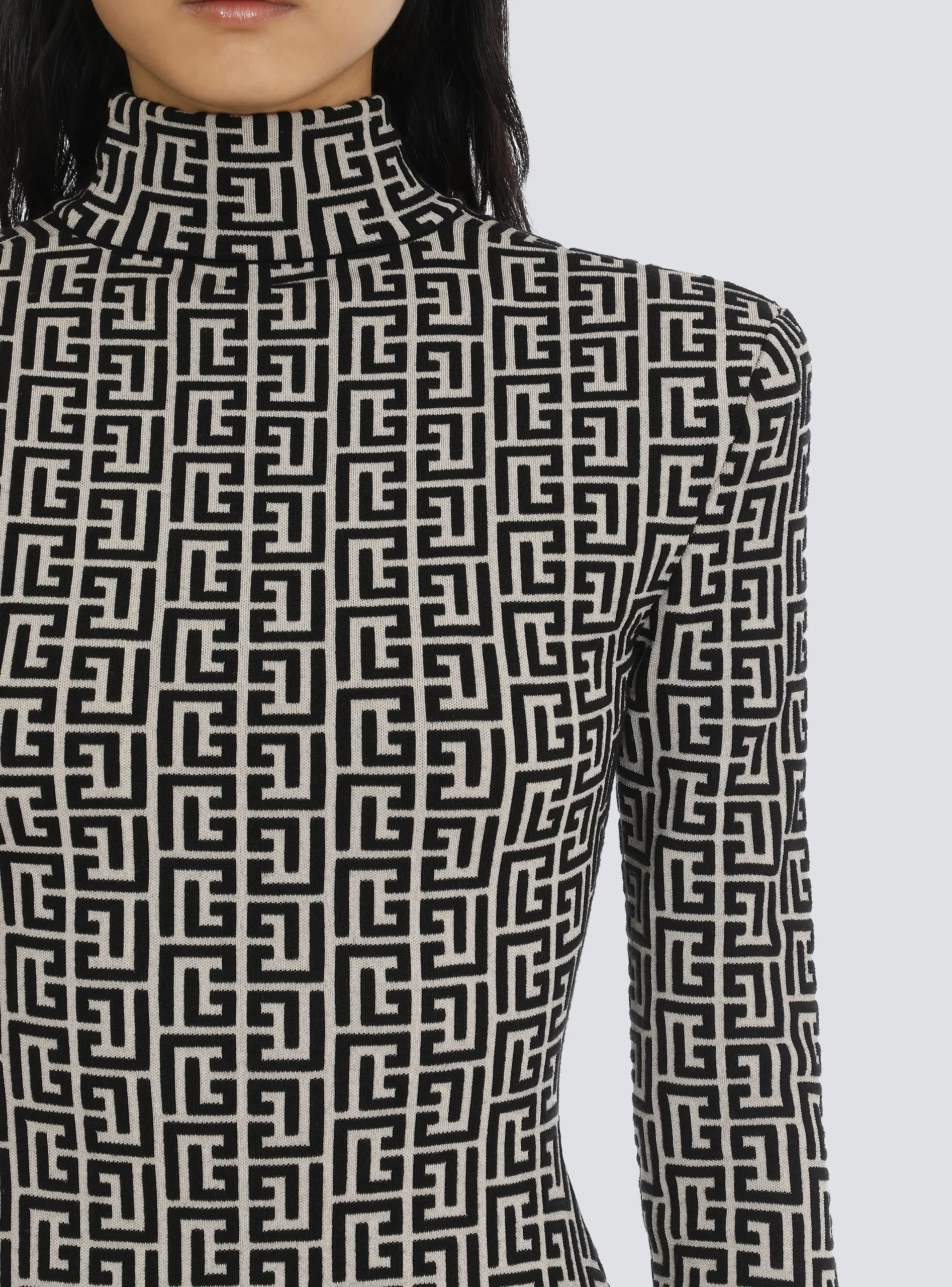 Knit Sweater With Monogram-Balmain Clearance