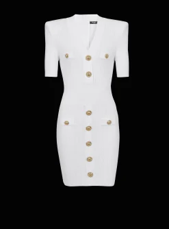 Knitted Dress With Buttons-Balmain Clearance