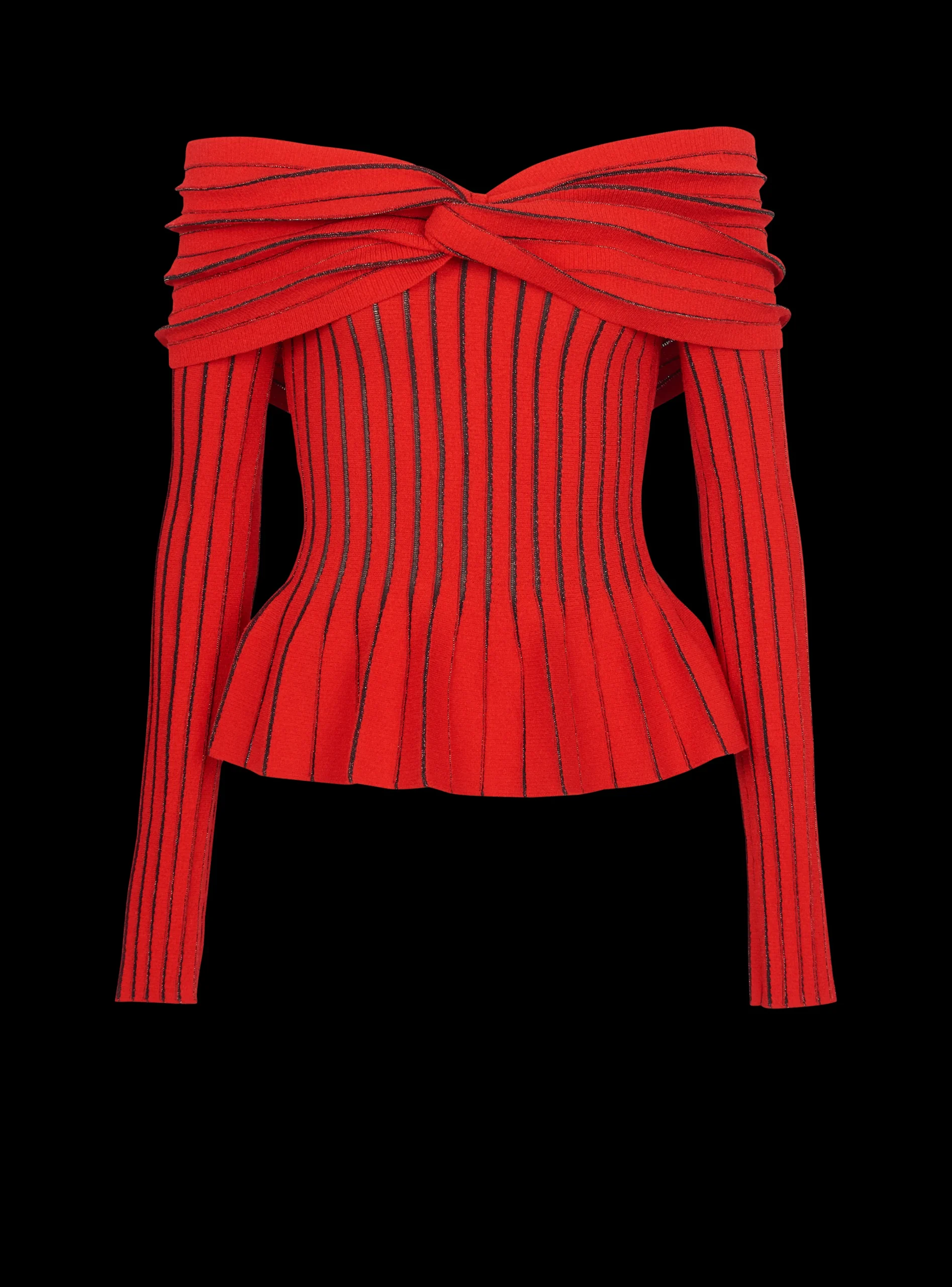 Knotted Off-the-shoulder Top-Balmain Discount