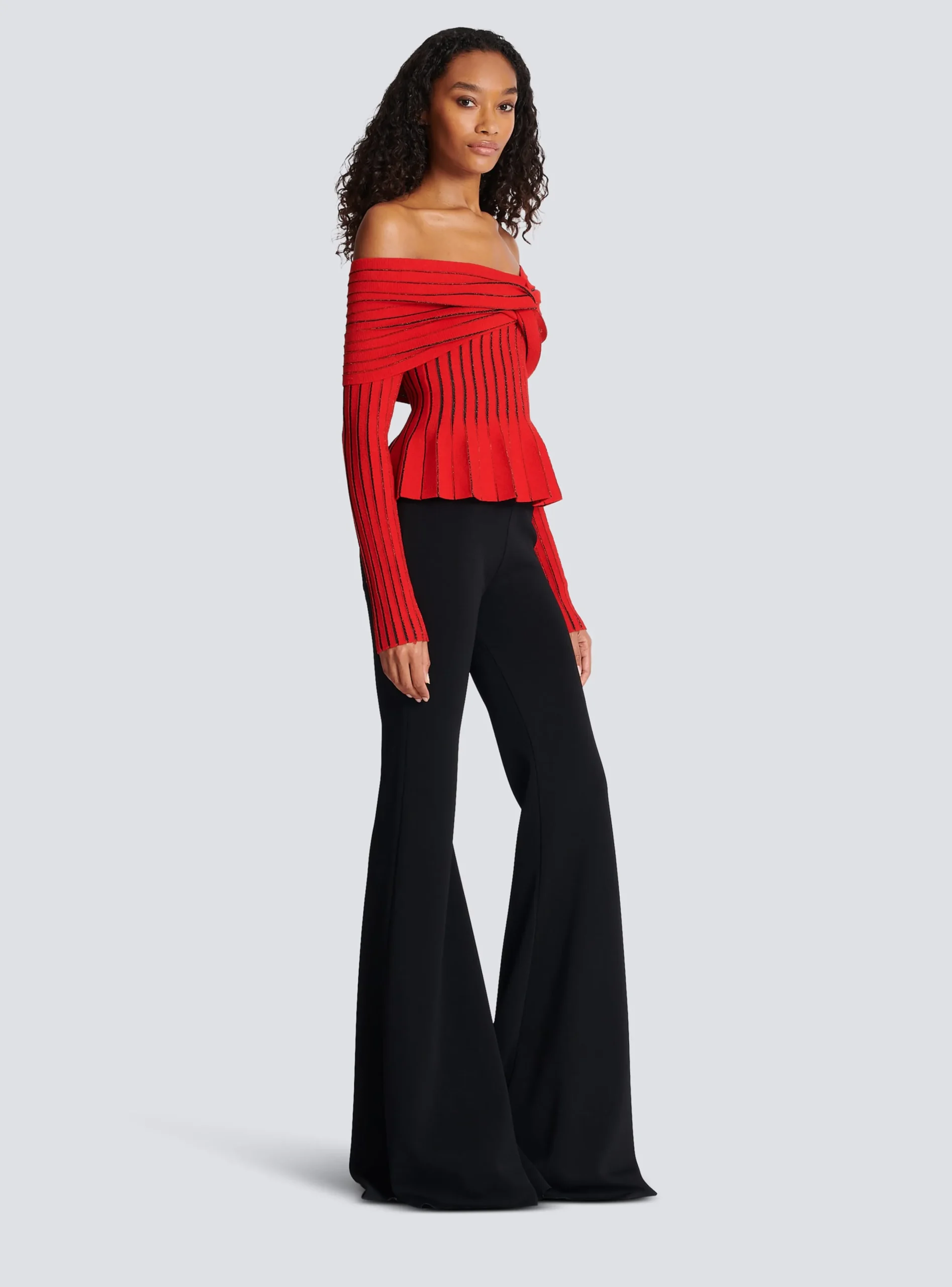 Knotted Off-the-shoulder Top-Balmain Discount