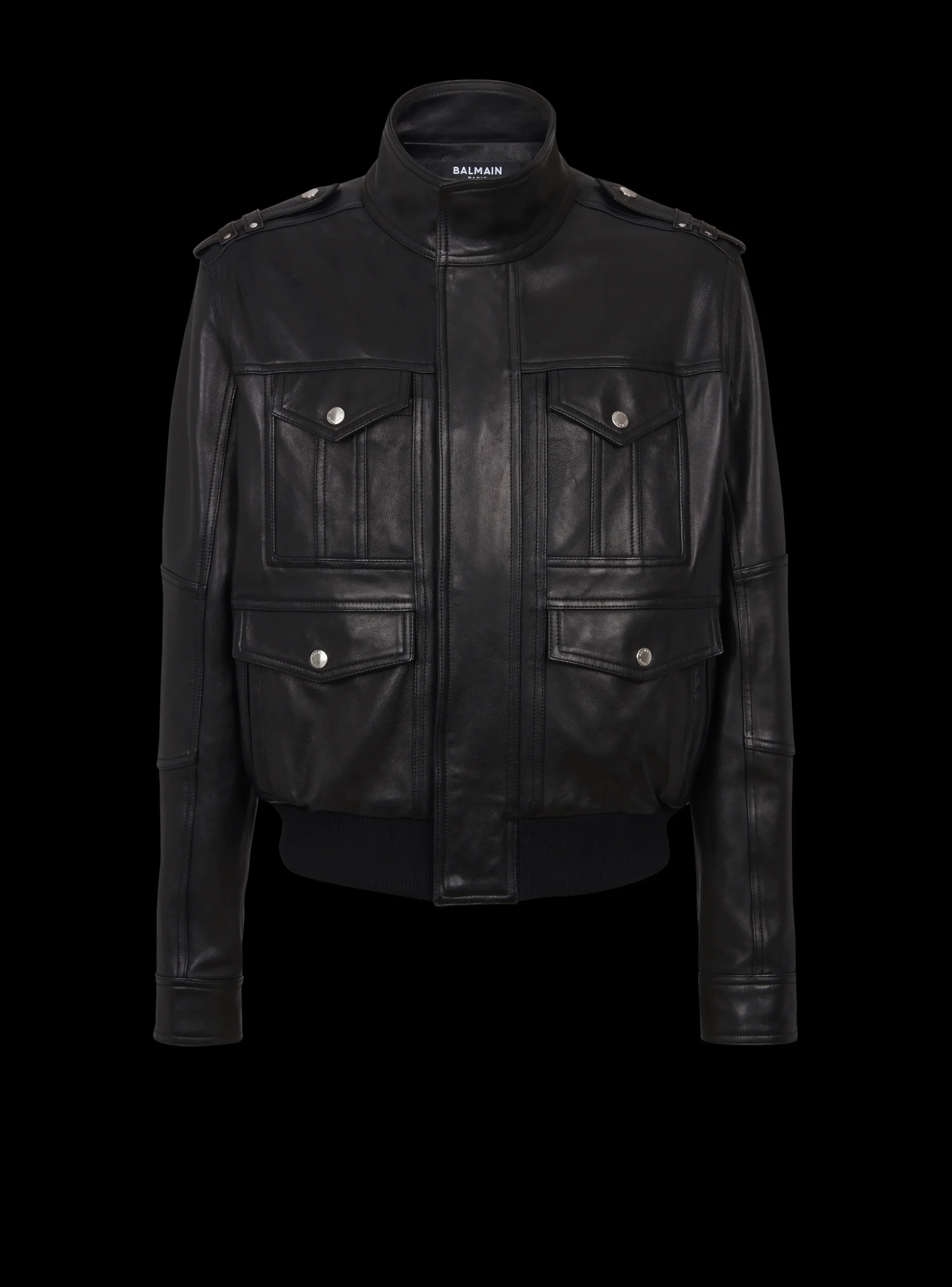 Lambskin Leather Jacket With 4 Pockets-Balmain Best