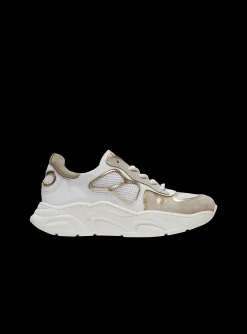 Leather And Mesh Trainers-Balmain New