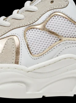 Leather And Mesh Trainers-Balmain New
