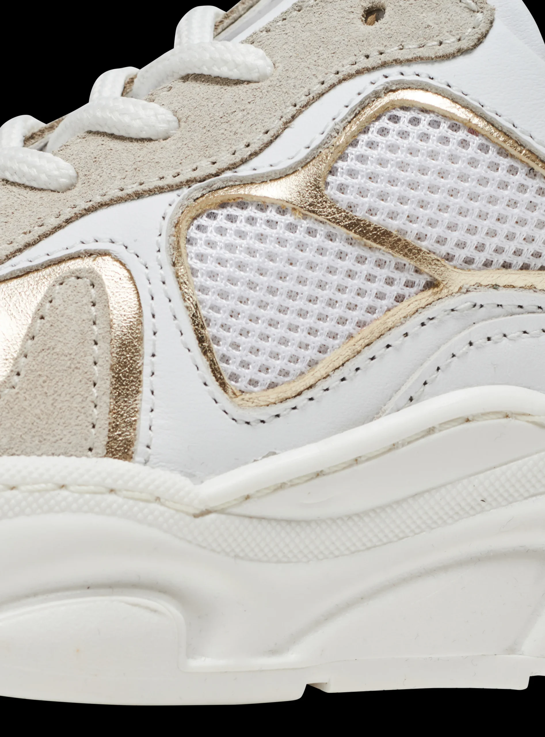 Leather And Mesh Trainers-Balmain New