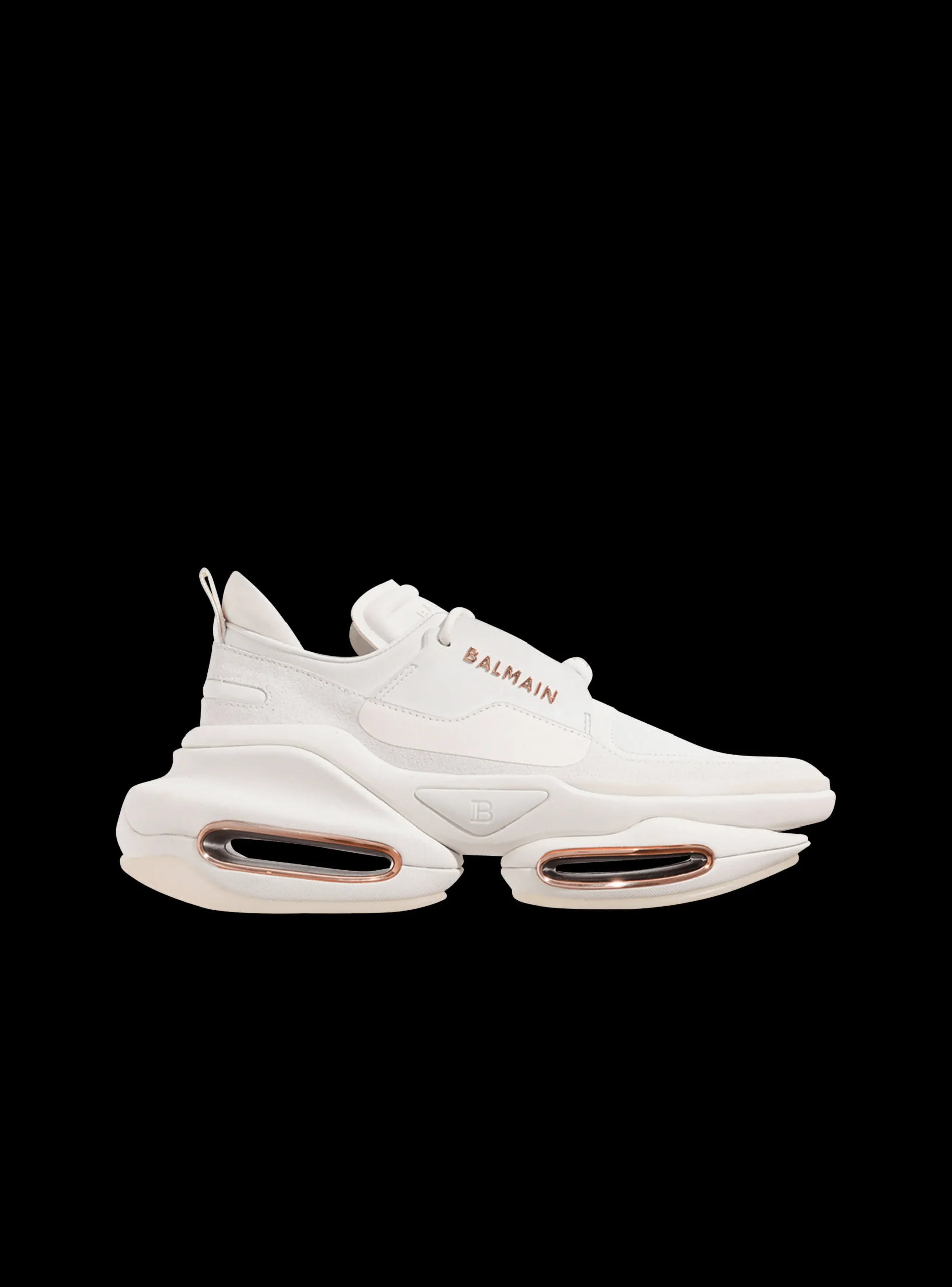 Leather And Suede B-Bold Low-top Sneakers-Balmain Outlet