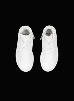 Leather High-top Trainers-Balmain Shop