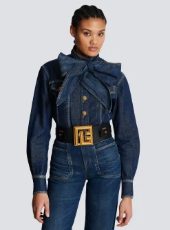 Leather P-Belt-Balmain Store