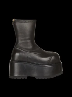 Leather Platform Boots-Balmain Store