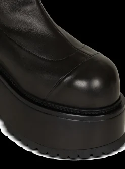 Leather Platform Boots-Balmain Store