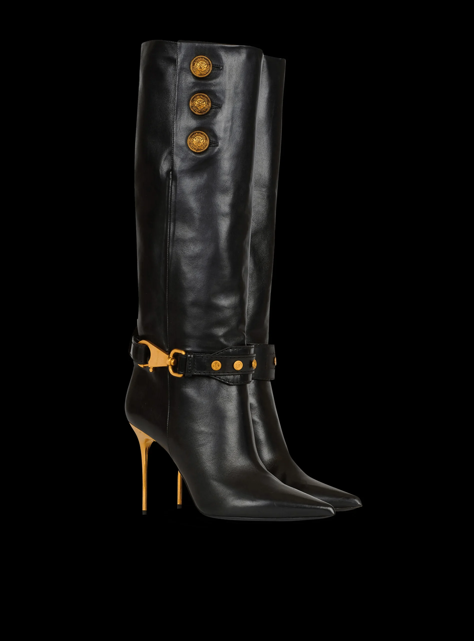 Leather Robin Boots-Balmain New