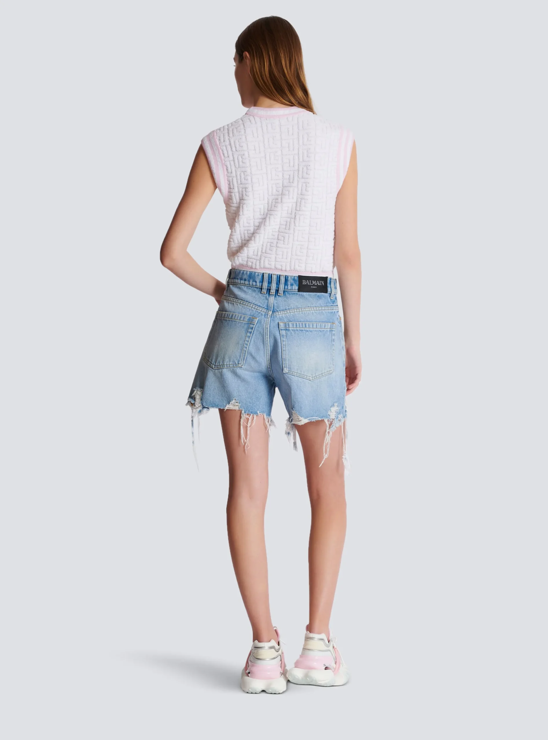 Light Denim Shorts-Balmain Discount